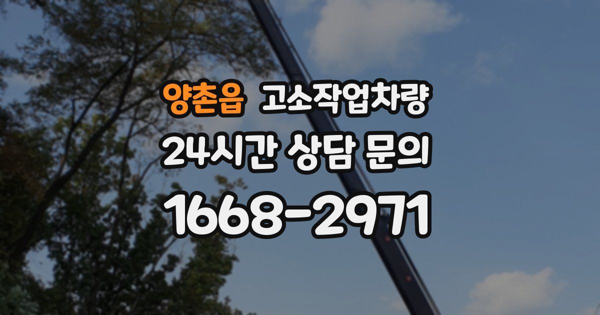 양촌읍 고소작업차량