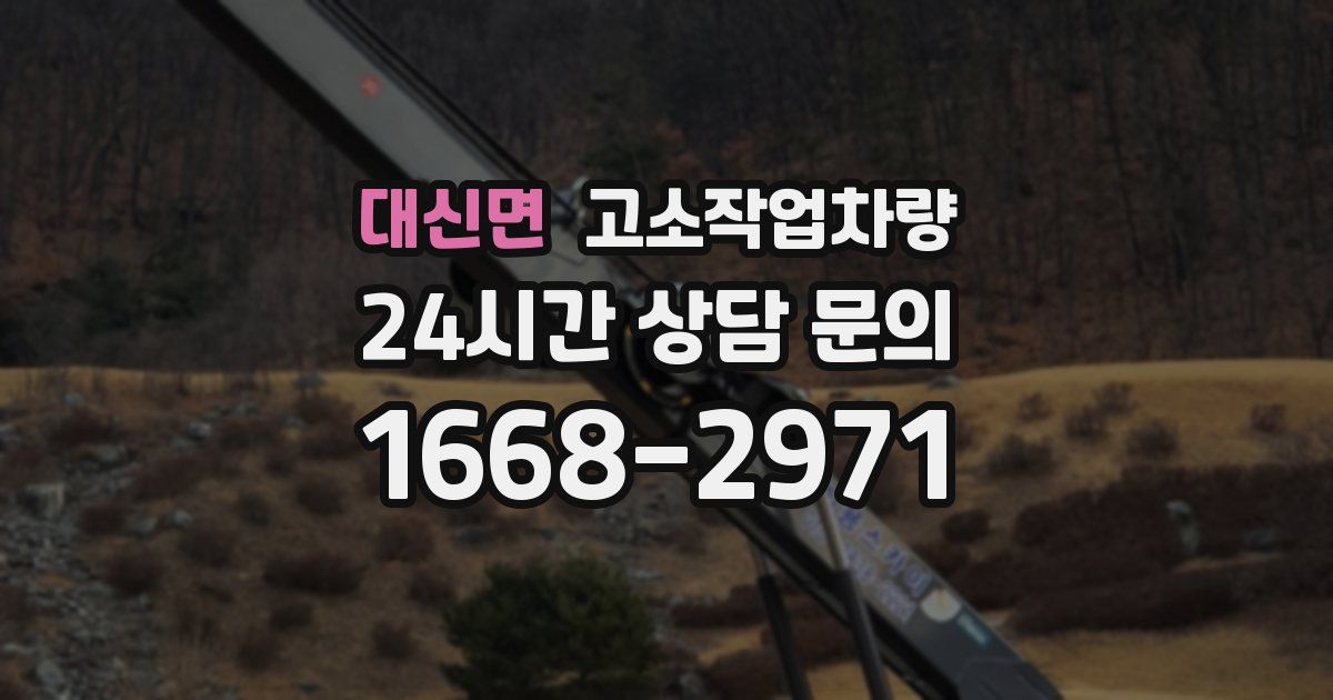 대신면 고소작업차량