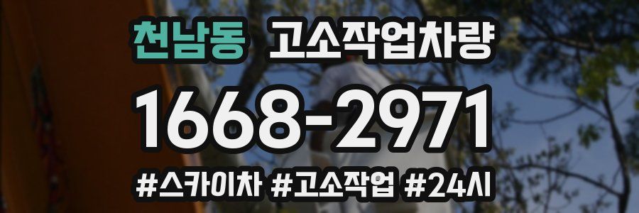 천남동 고소작업차량