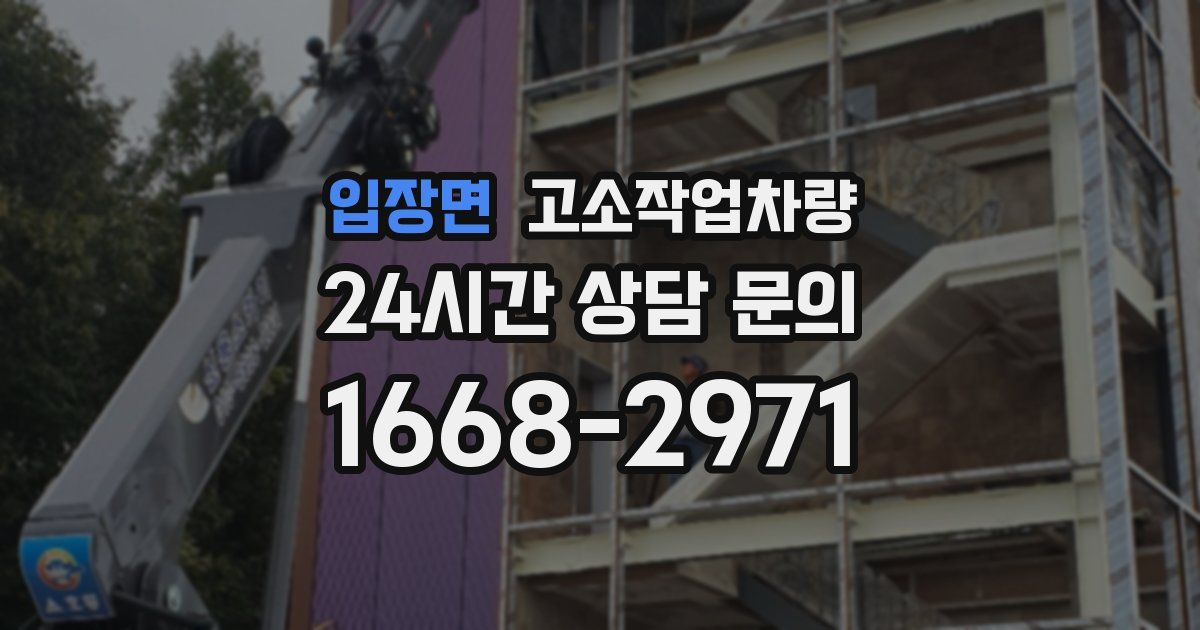 입장면 고소작업차량