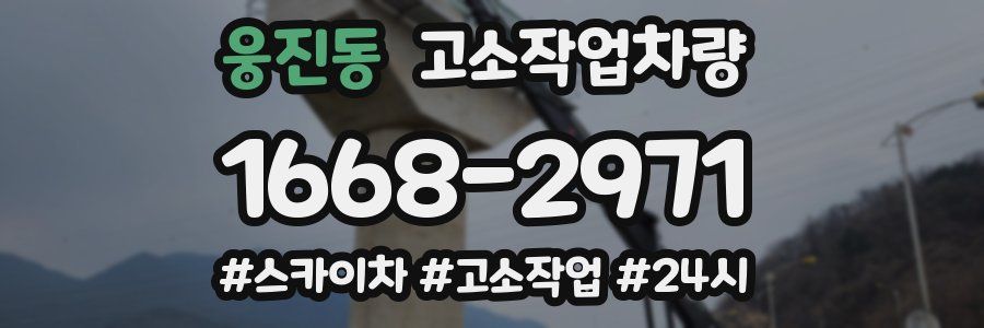 웅진동 고소작업차량