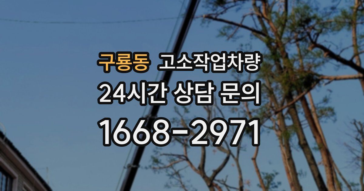 구룡동 고소작업차량