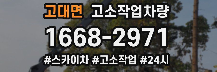 고대면 고소작업차량