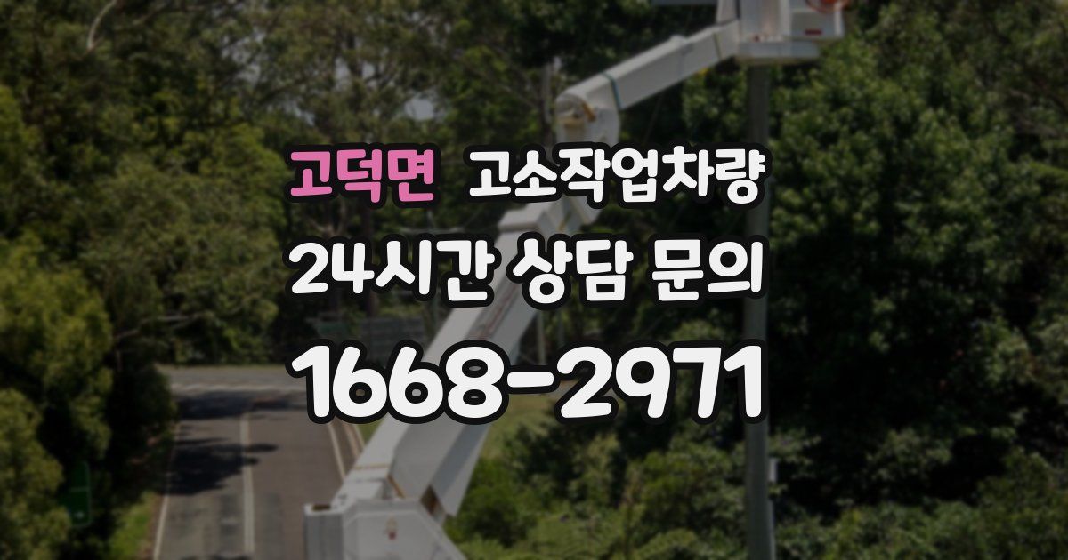 고덕면 고소작업차량