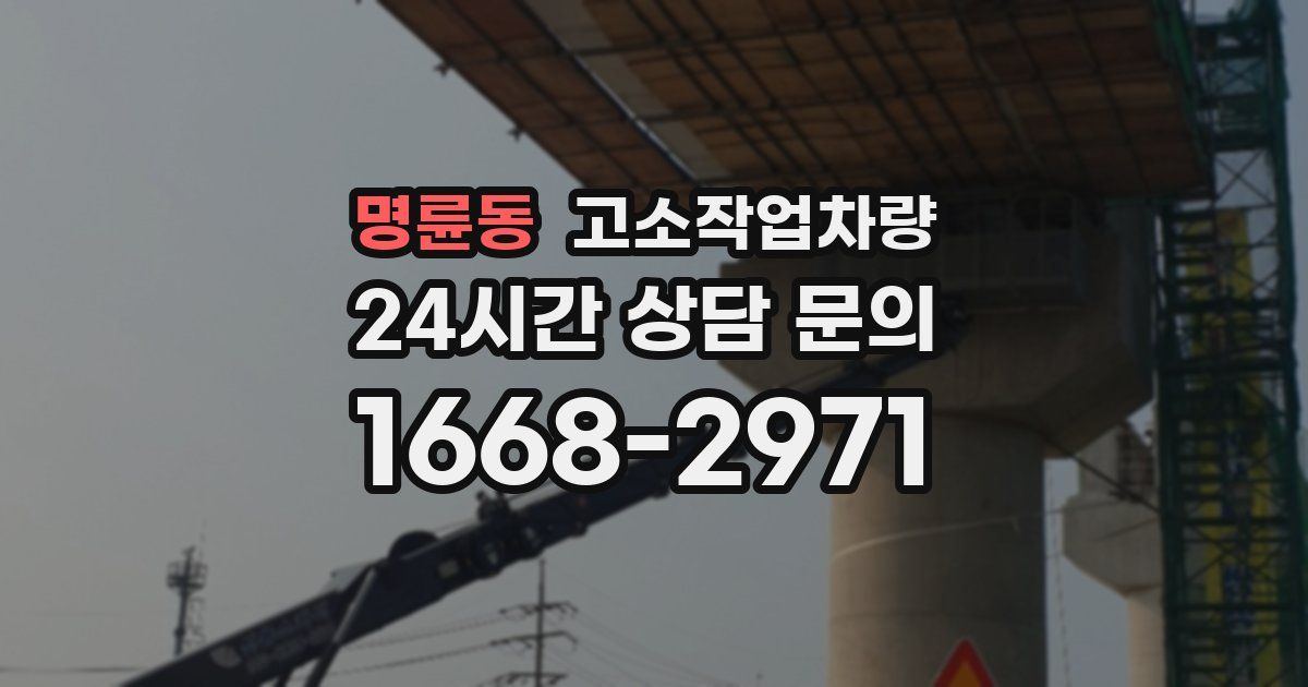 명륜동 고소작업차량