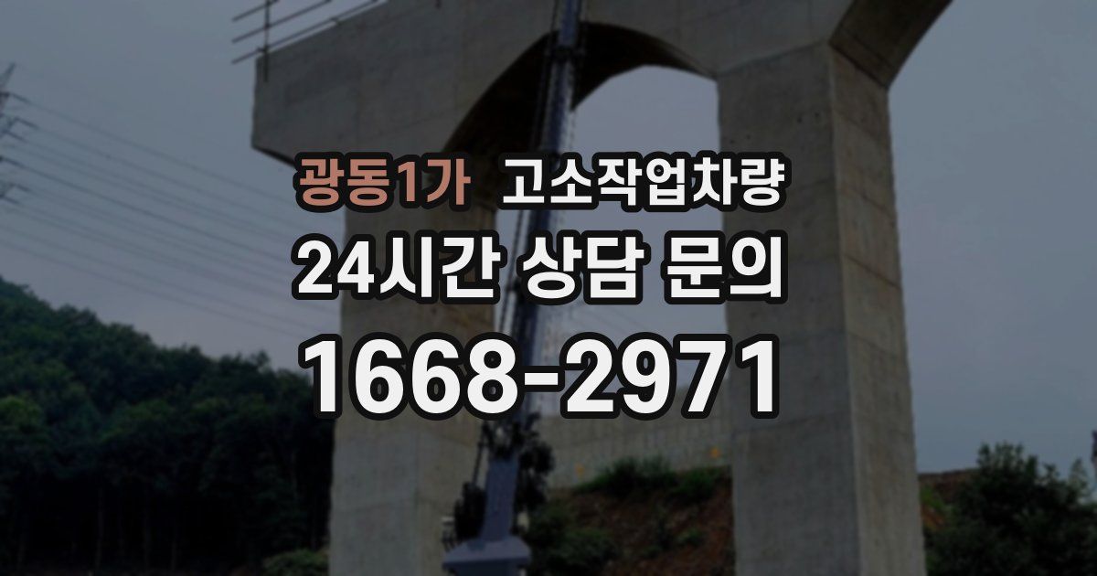 광동1가 고소작업차량