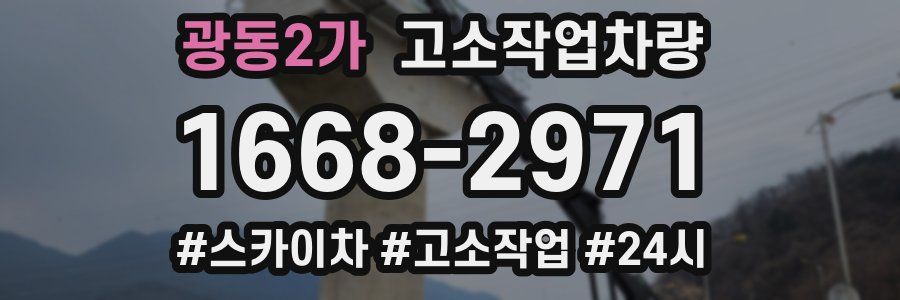 광동2가 고소작업차량
