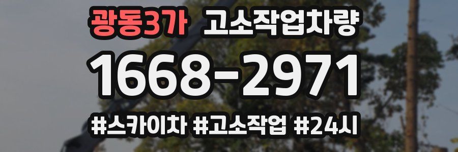 광동3가 고소작업차량