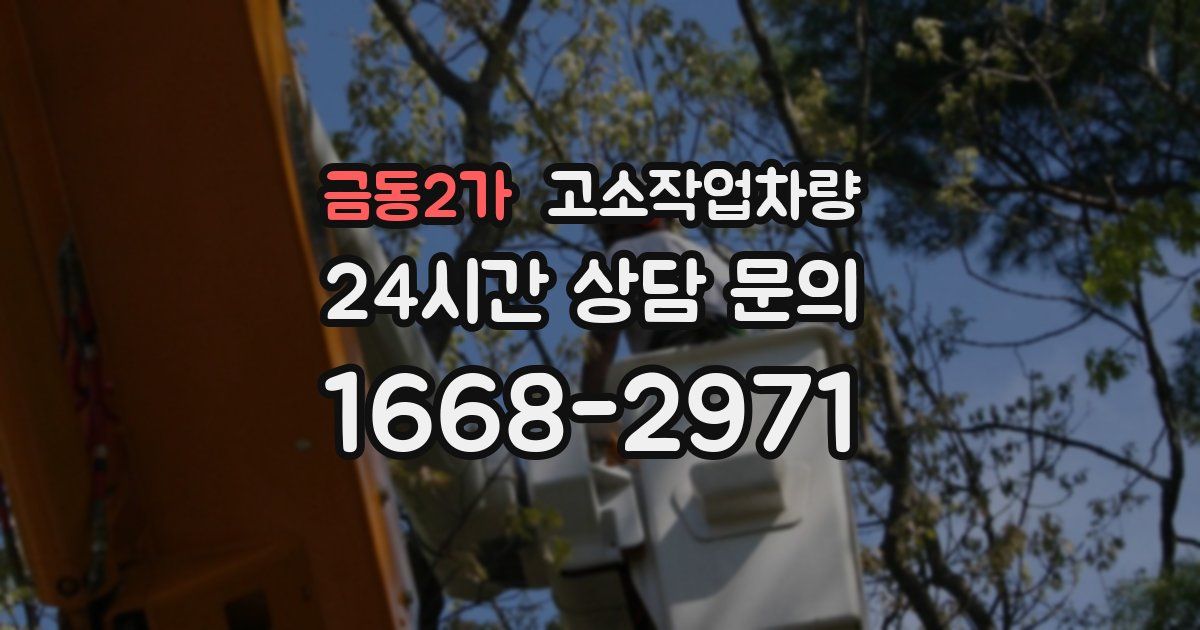금동2가 고소작업차량
