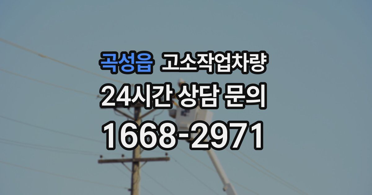 곡성읍 고소작업차량
