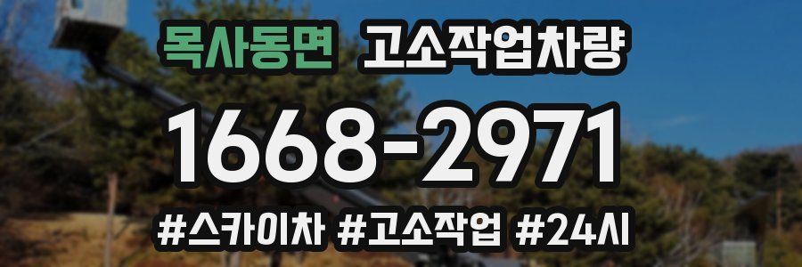목사동면 고소작업차량