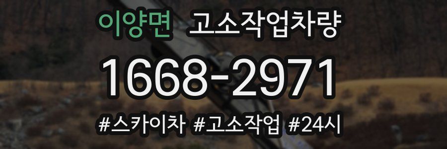이양면 고소작업차량