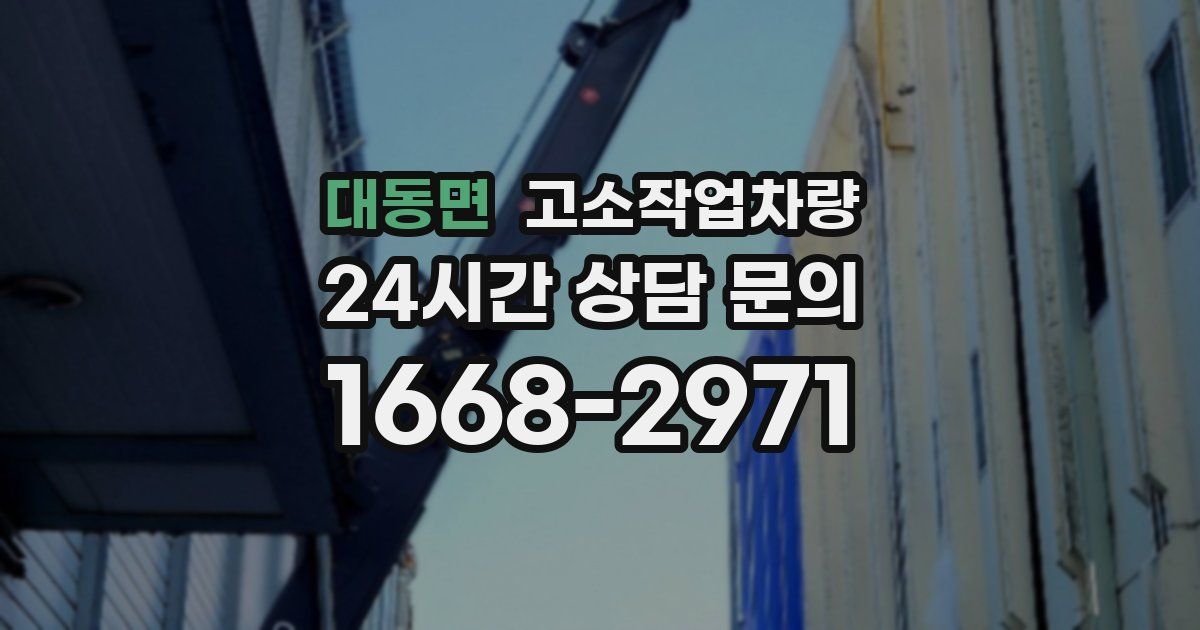 대동면 고소작업차량