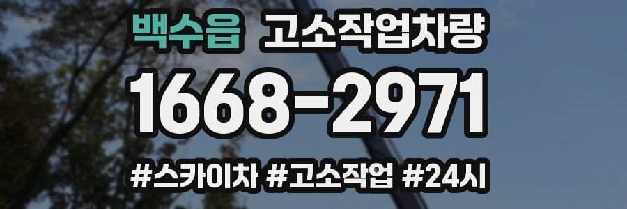백수읍 고소작업차량