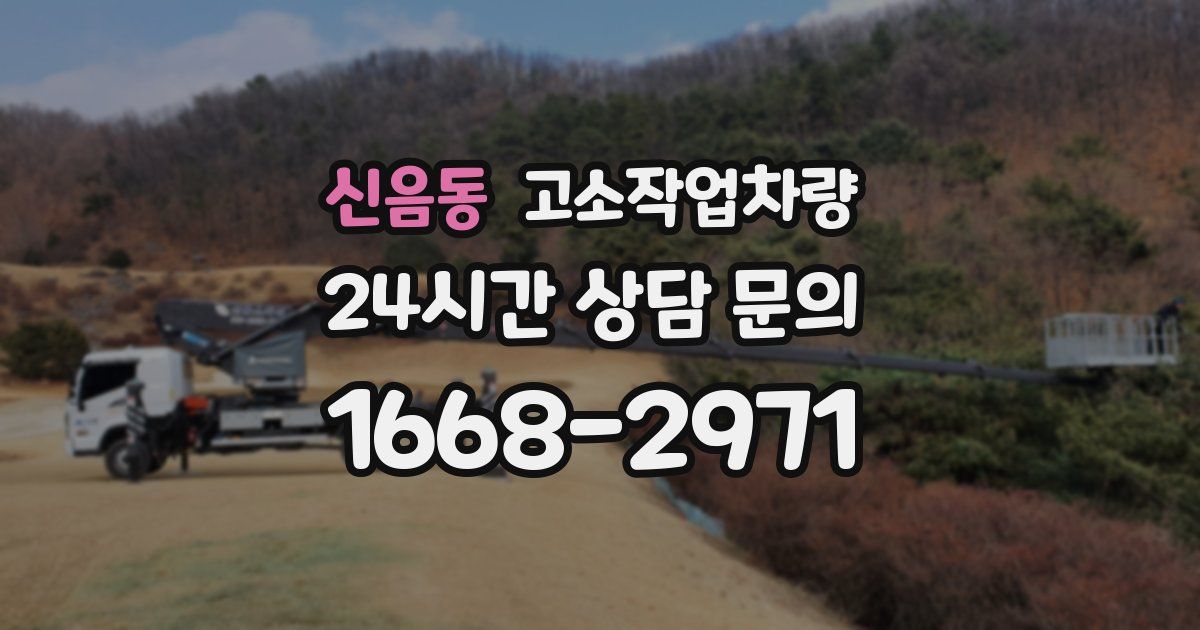 신음동 고소작업차량
