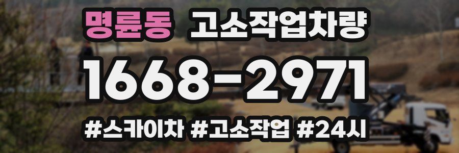 명륜동 고소작업차량