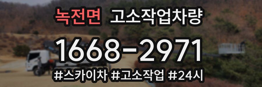 녹전면 고소작업차량