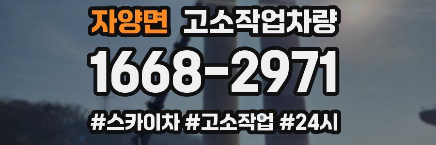자양면 고소작업차량