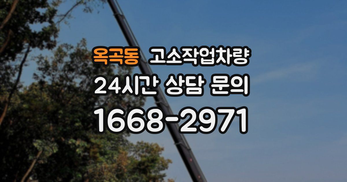 옥곡동 고소작업차량