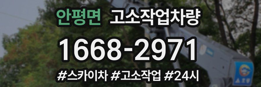 안평면 고소작업차량