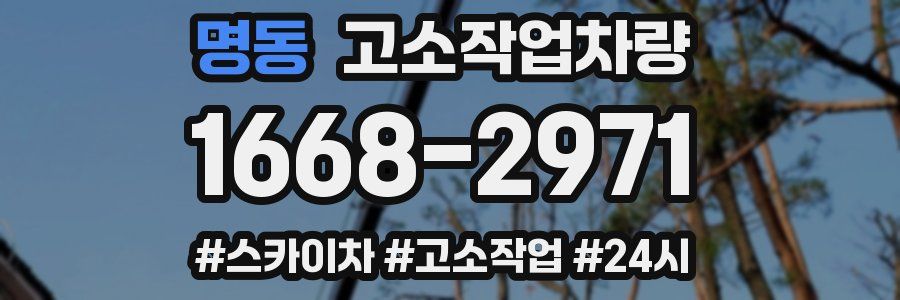 명동 고소작업차량