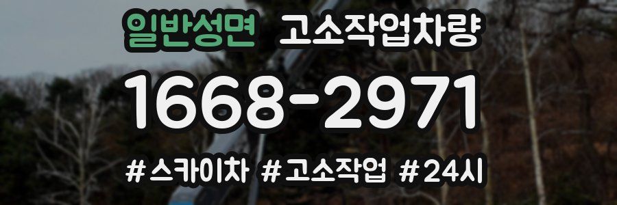 일반성면 고소작업차량