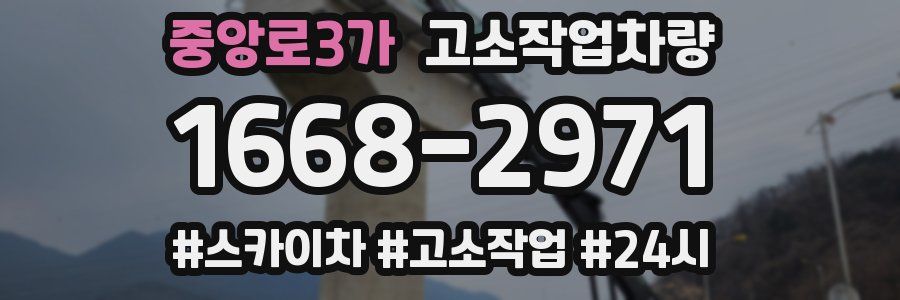 중앙로3가 고소작업차량