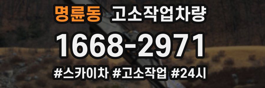 명륜동 고소작업차량