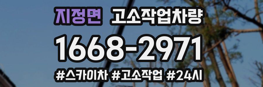 지정면 고소작업차량