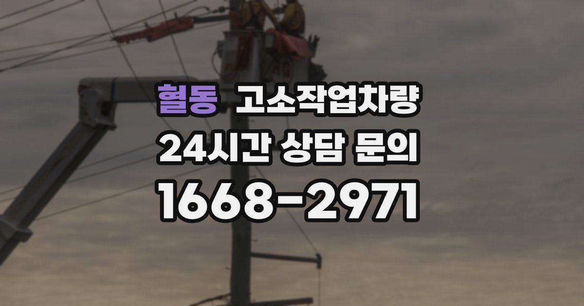 혈동 고소작업차량