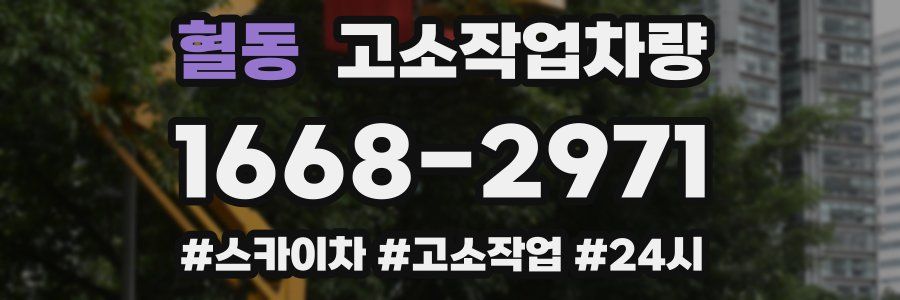 혈동 고소작업차량