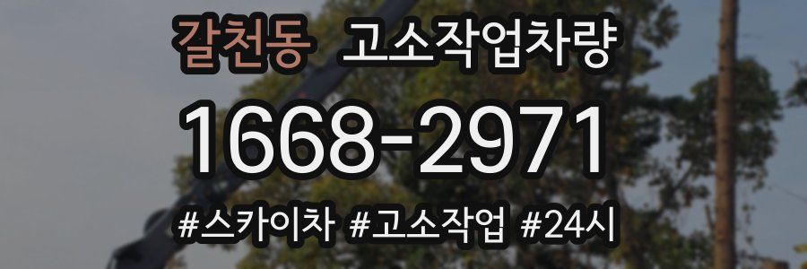 갈천동 고소작업차량
