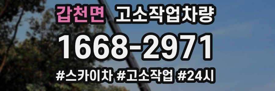 갑천면 고소작업차량
