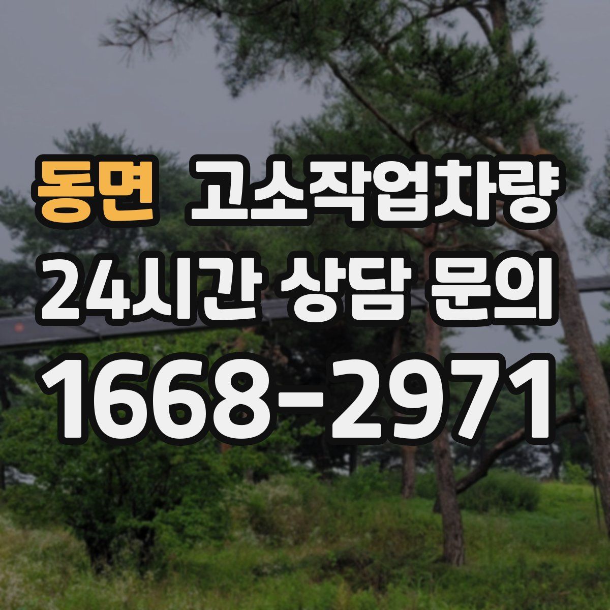 동면 고소작업차량
