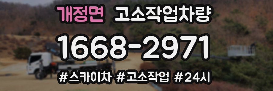 개정면 고소작업차량