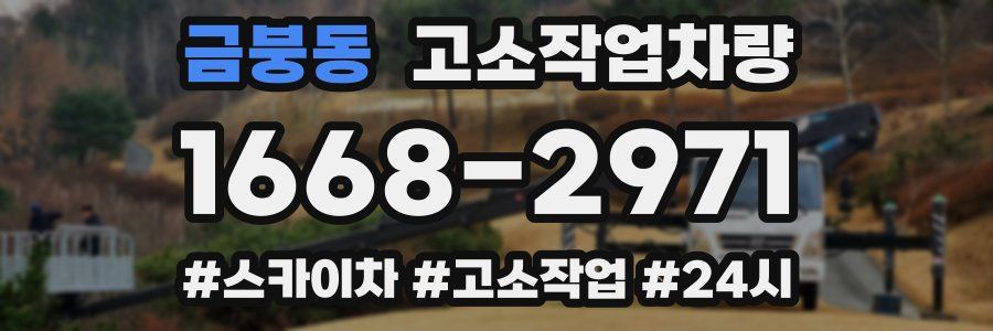금붕동 고소작업차량
