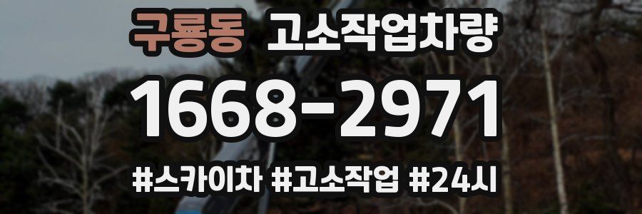 구룡동 고소작업차량