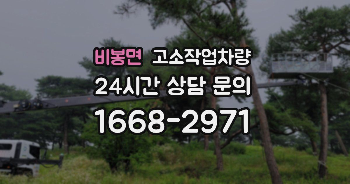 비봉면 고소작업차량
