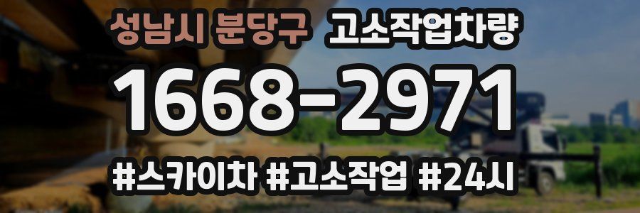 성남시 분당구 고소작업차량