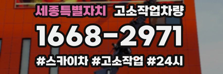 세종특별자치 고소작업차량
