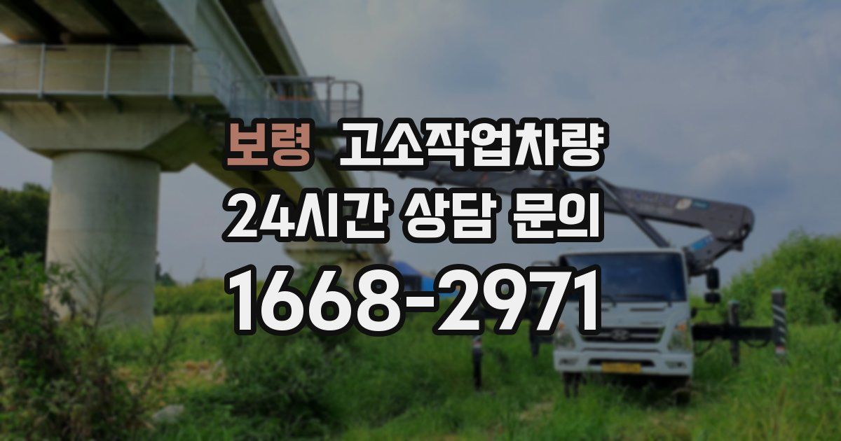 보령 고소작업차량