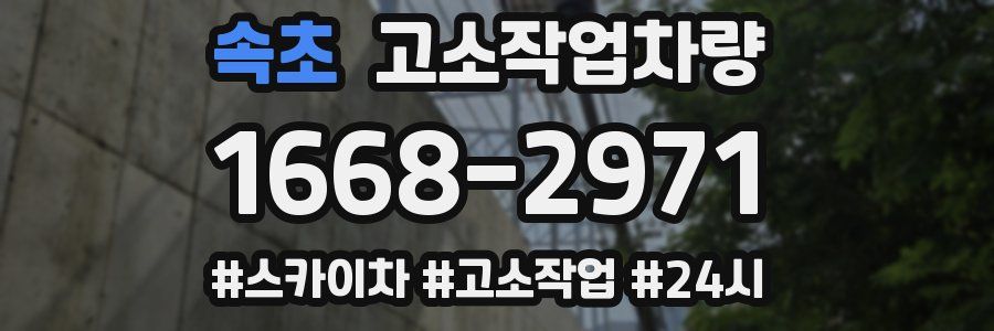 속초 고소작업차량