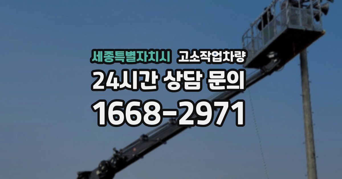 세종특별자치시 고소작업차량