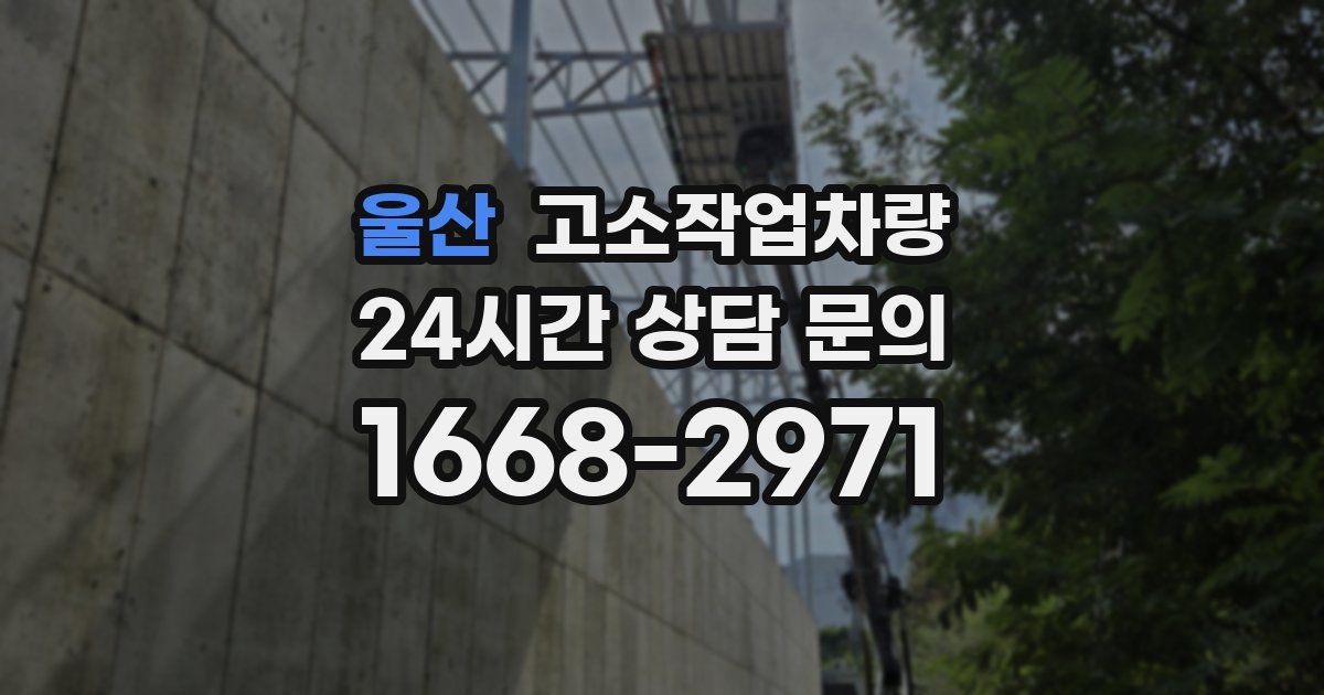 울산 고소작업차량