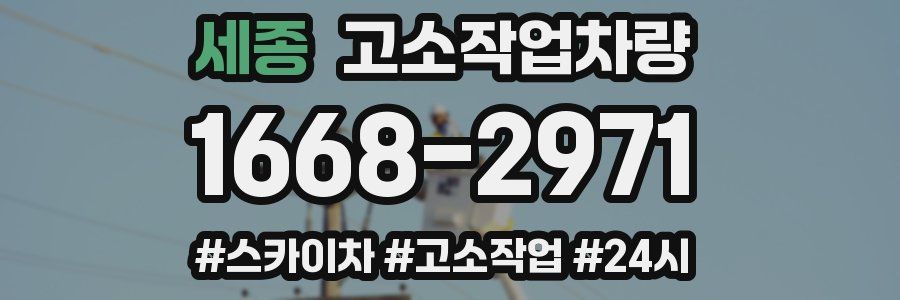 세종 고소작업차량
