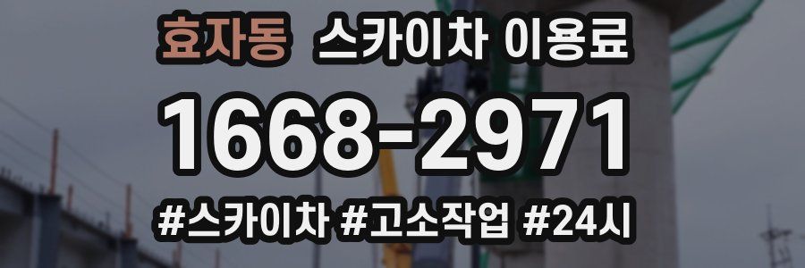 효자동 스카이차 이용료