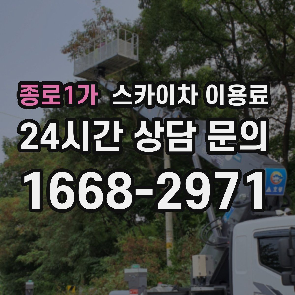 종로1가 스카이차 이용료