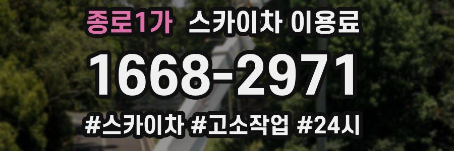종로1가 스카이차 이용료