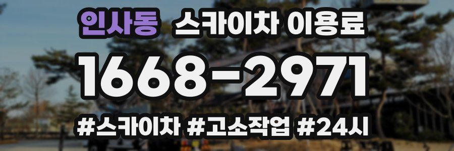인사동 스카이차 이용료