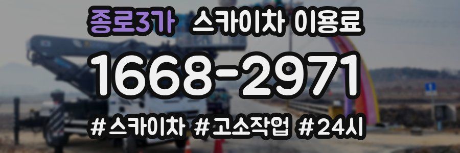 종로3가 스카이차 이용료